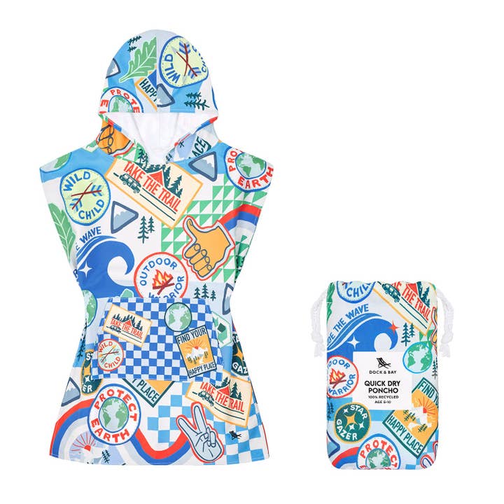 Dock & Bay Poncho - Kids - Into the Wild for wholesale by Dock & Bay USA