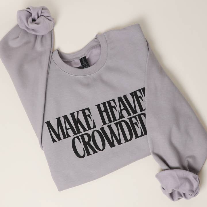 Fashion City - Wholesale Graphic Sweatshirt - Women's - Make Heaven Crowded PUFF MIDWEIGHT Sweatshirt2