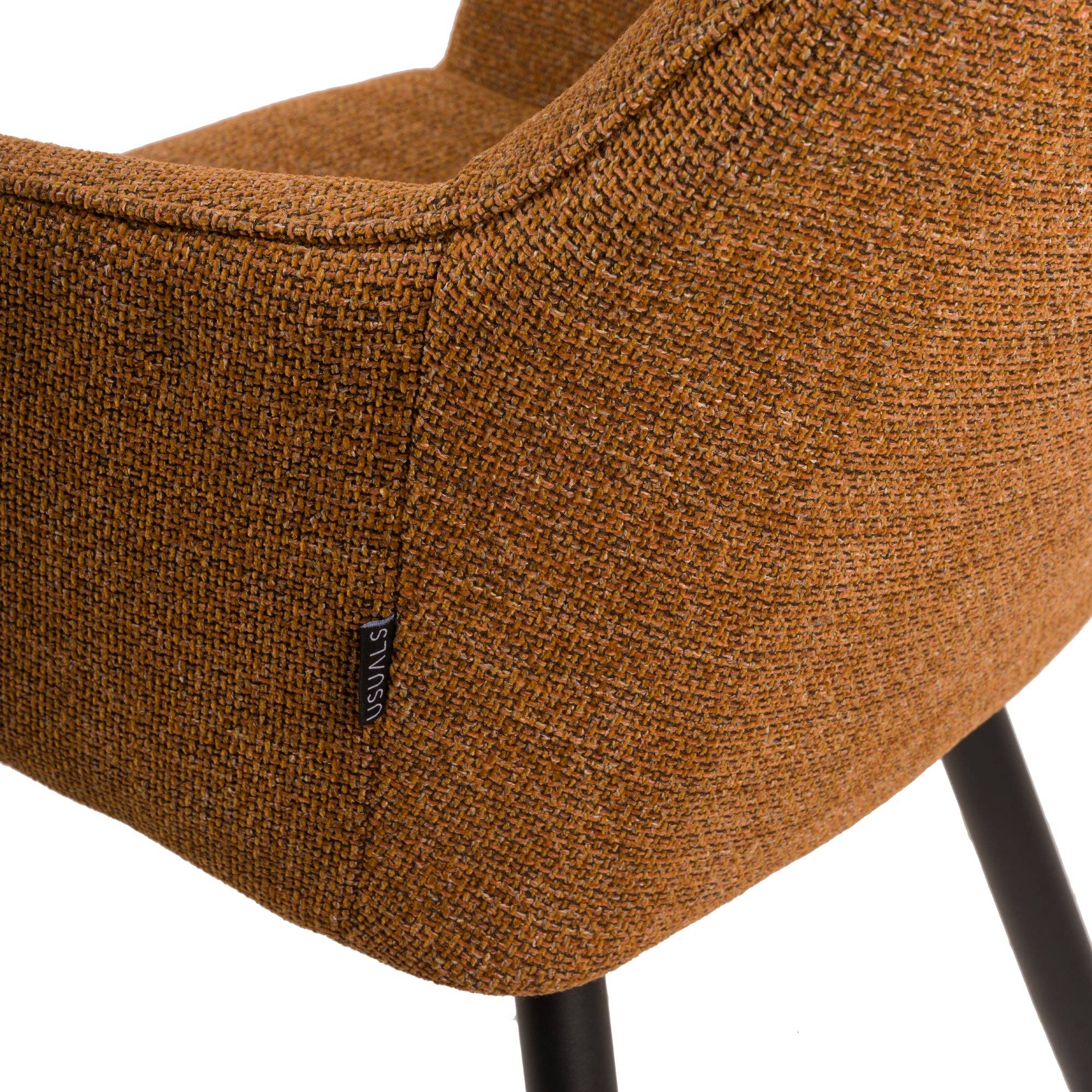 Usuals BV - Vente Chaises - Fauteuil Daisy avec tissage terracotta4