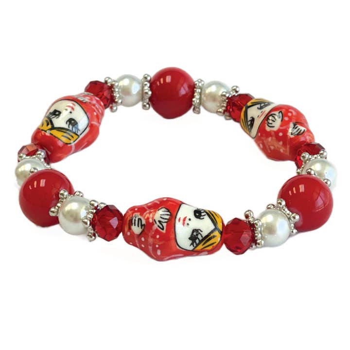 Fiona Accessories - Wholesale Beaded Bracelet - Nesting Doll Beaded Bracelet, Russian Porcelain Jewelry Gift14