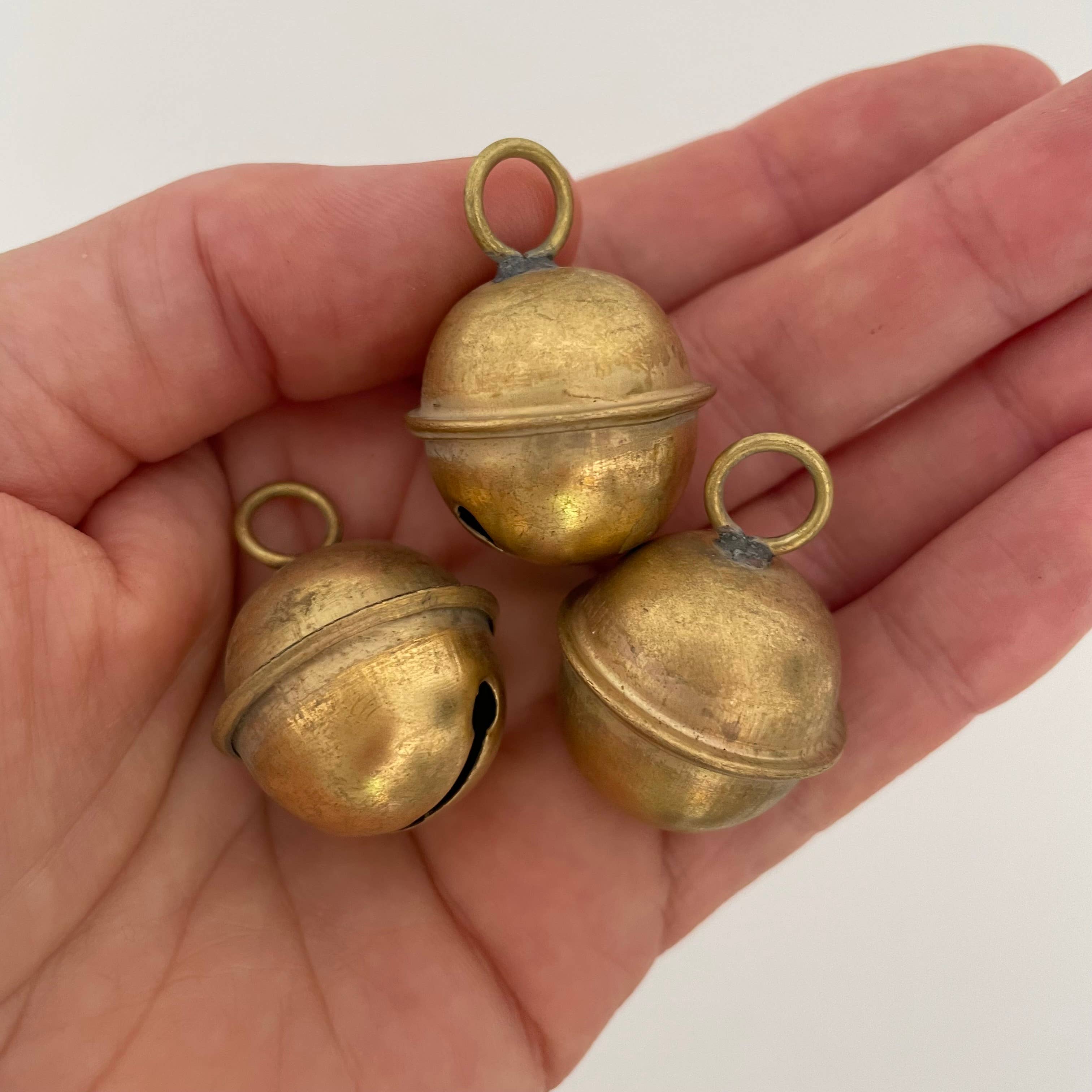 fort & field - Wholesale Bell - 1 1/4" small brass jingle sleigh bells made in India3