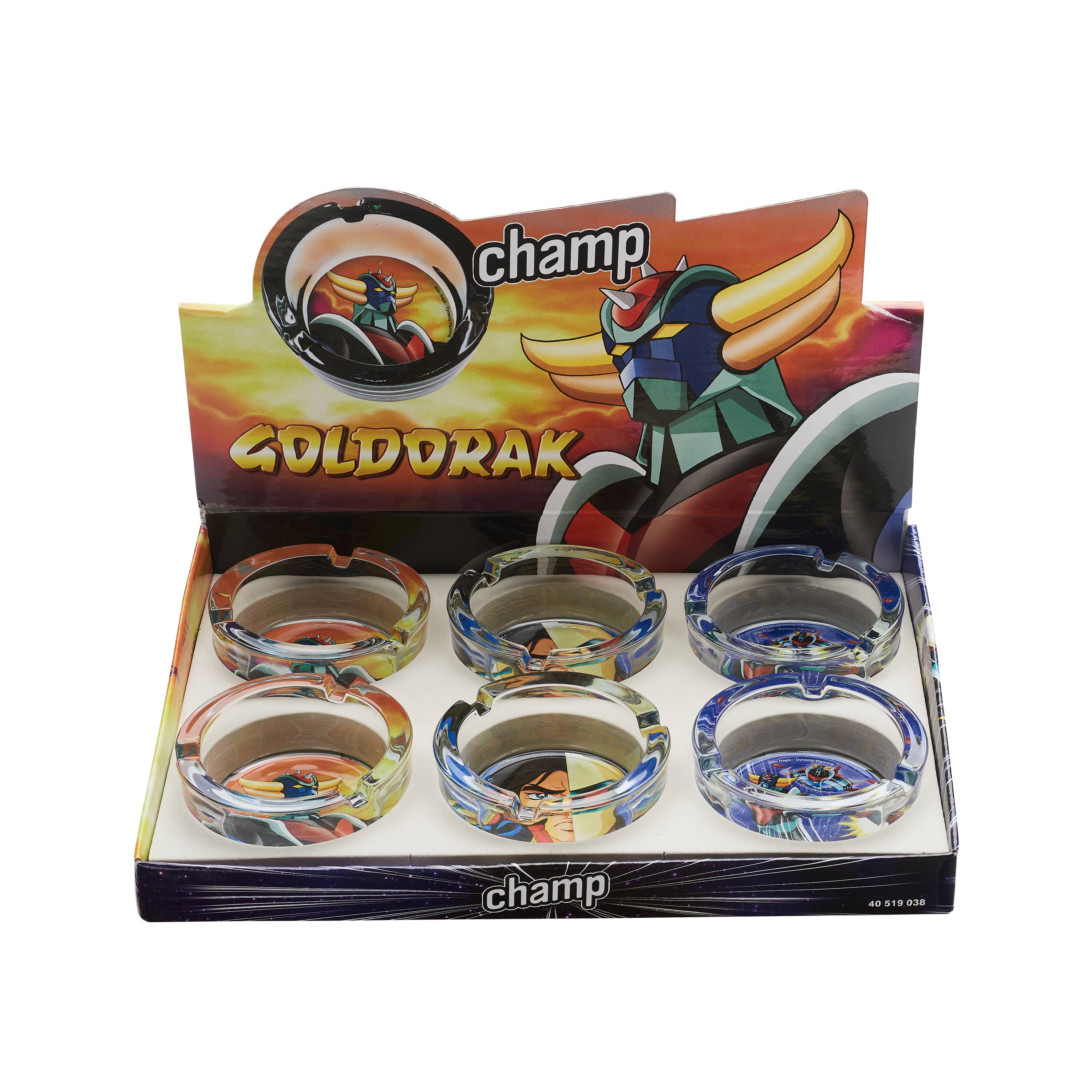 Champ by Polyflame - Wholesale Asbak - GOLDORAK glazen asbak van 8 cm12