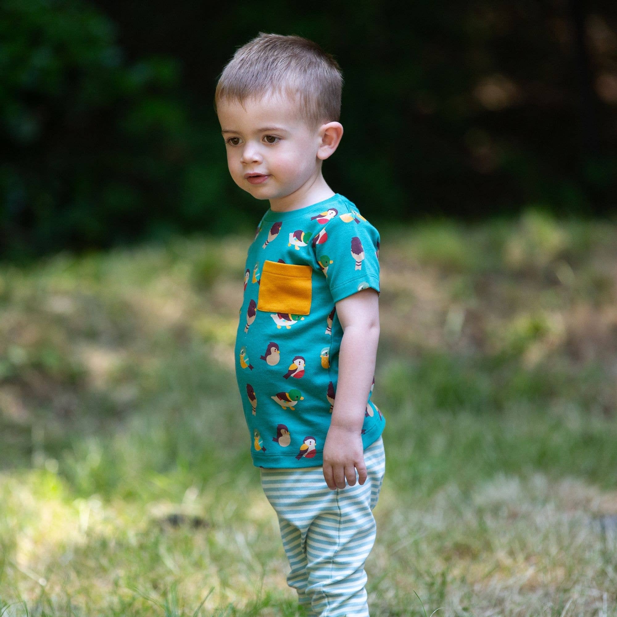 Garden Birds Organic T-Shirt & Jogger Playset for wholesale on Faire5