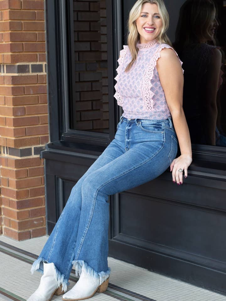 Somebodies Sweetheart Lace Crop Top with Bow Detail for wholesale by GRACE+EMMA by Southern Grace