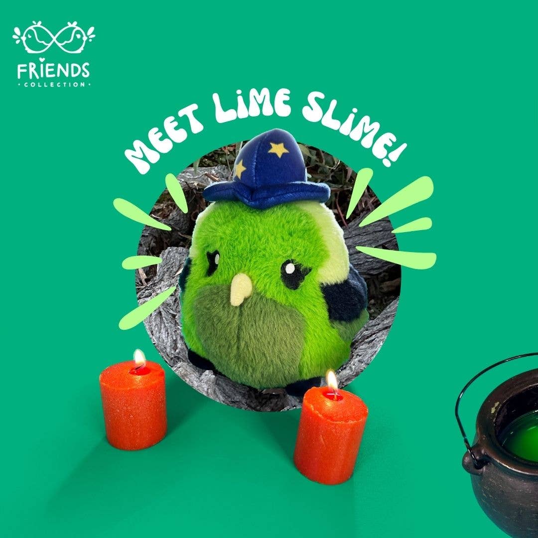 Borbs – wholesale Stuffed/plush toy – Kids & baby – Witch Borb | 7" Green Bird Stuffed Animal3