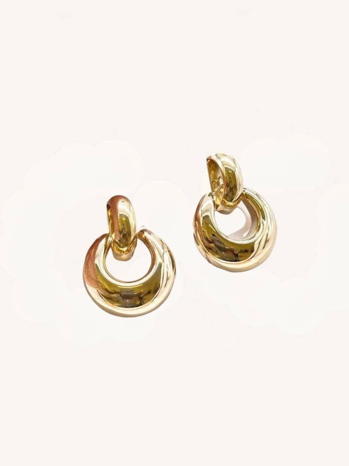 Boucles d'oreilles à double anneau – Boucles d'oreilles Duo Shine pour la vente par GioLì Jewels