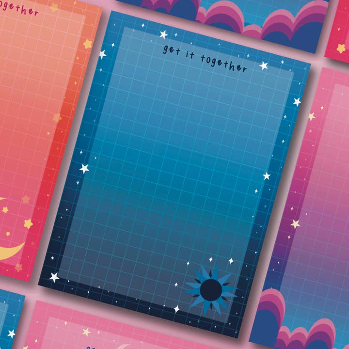 Galloree Designs LLC - Wholesale Notepad - Celestial Notepad, Cute Memo Notepad, Cute Stationery