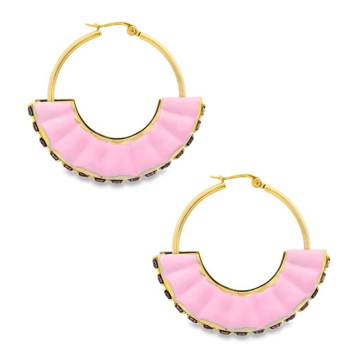 Sage Hoops in Roselune for wholesale by TOVA