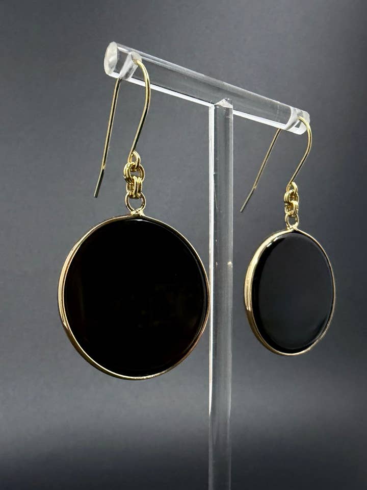 Nebulae Trace Earrings - Obsidian for wholesale by Lawless