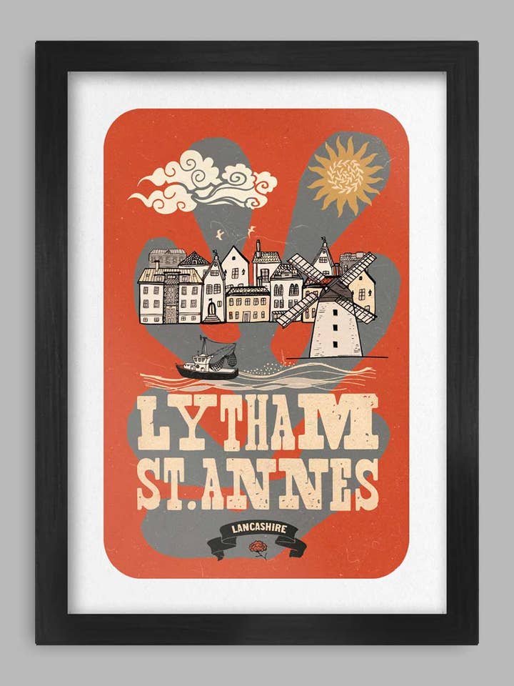 Lytham - Poster Print for wholesale by The Northern Line
