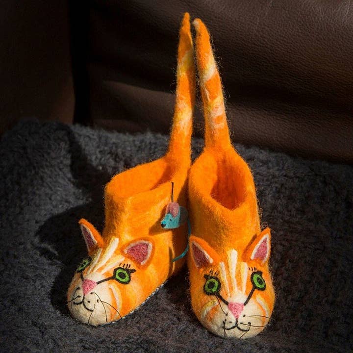 Sew Heart Felt - Wholesale Slippers - Kids - Ginger Cat Children's Slippers