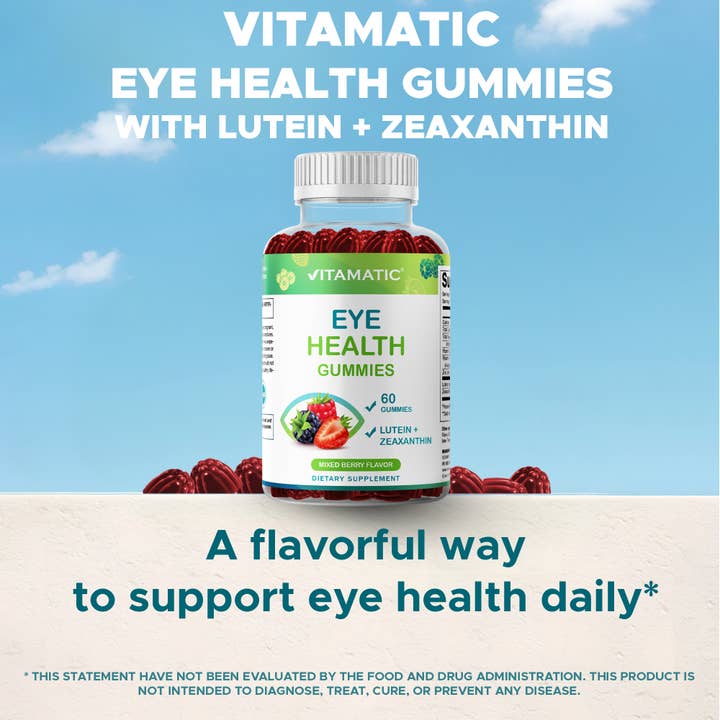 Vitamatic - Wholesale Oral supplement/vitamin - Vitamatic Eye Health Gummies Mixed Berry Flavor-60 Gummies 5