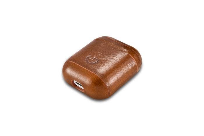 CairPods - Wholesale Earphone/Headphone Case - Unisex - Luxury Premium Leather Apple AirPods 2 Case Light Brown5