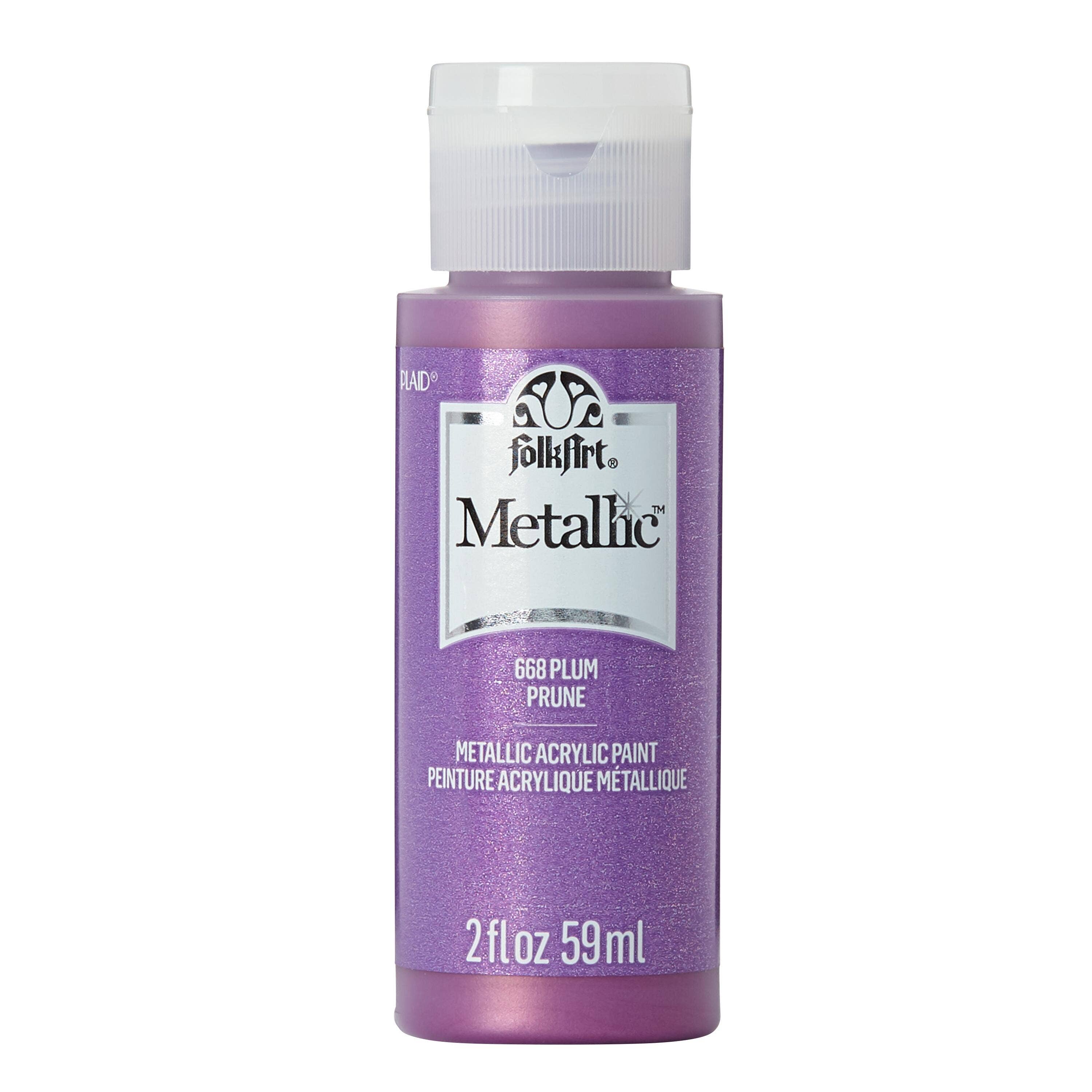 Plaid Crafts - Wholesale Acrylic Paint - FolkArt ® Metallic Acrylic Paint, 2 oz. 24
