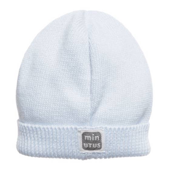 100% Cotton Blue Tricot Baby Hat for wholesale by Minutus