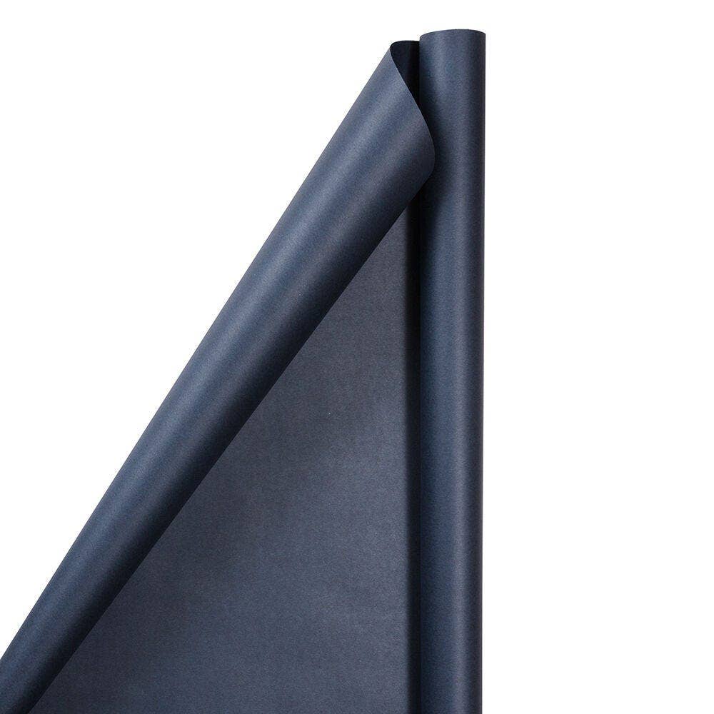 JAM PAPER - Wholesale Wrapping Paper Roll - Matte Wrapping Paper, 50 Sq Ft, Matte Cobalt Navy Blue, 2PK0
