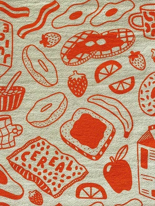 Allison Mckeen Art - Wholesale Tea Towel - tea towel - breakfast2