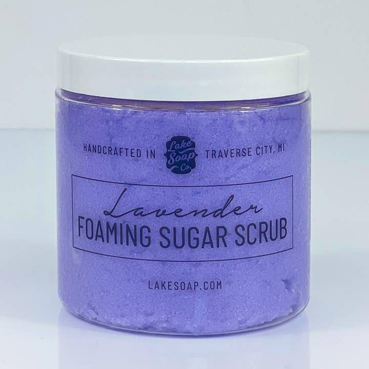 Lavender Sugar Scrub for wholesale by Lake Soap Company