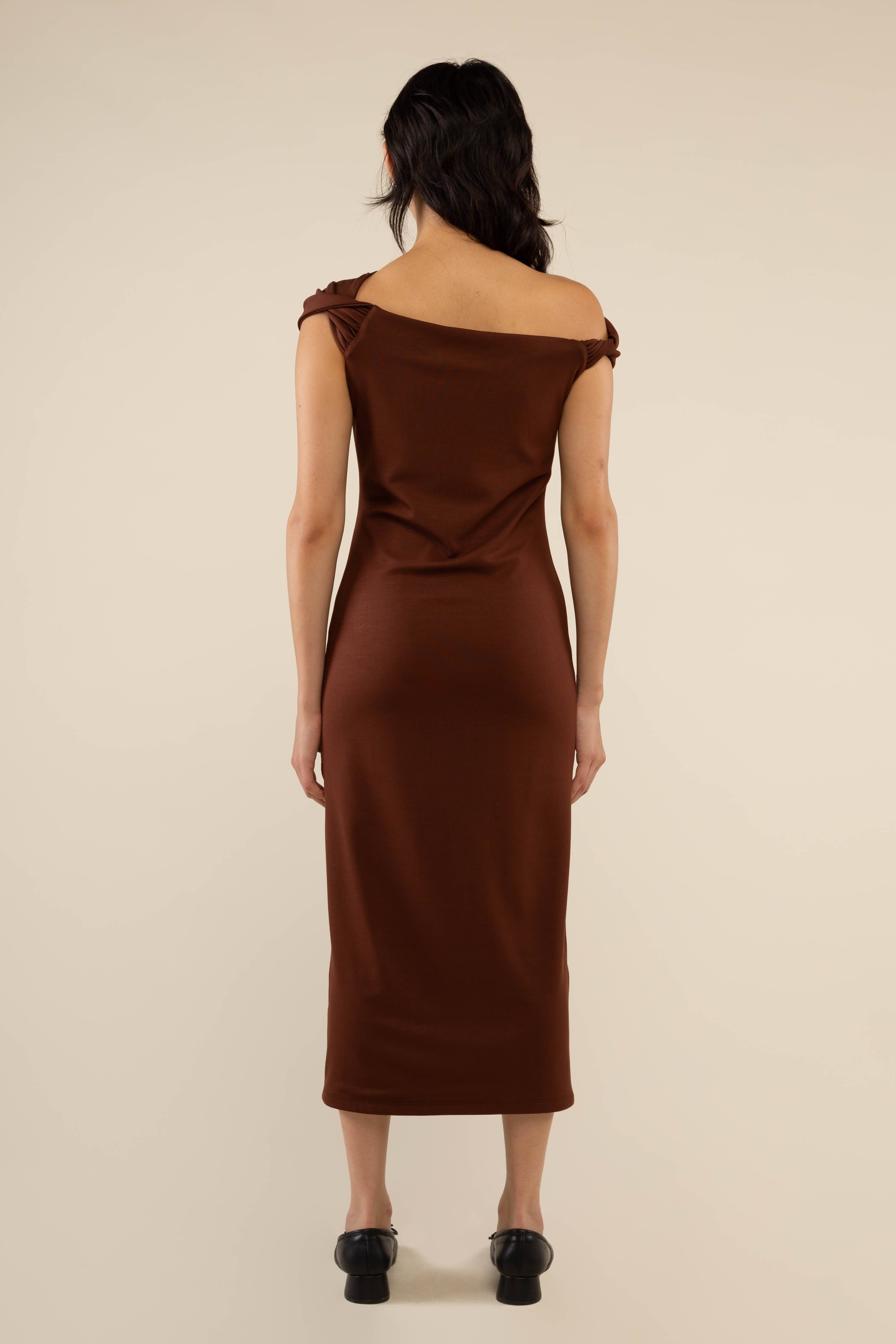 NLT - Wholesale Jurk - Dames - Ira midi-jurk met uitlopende schouders13