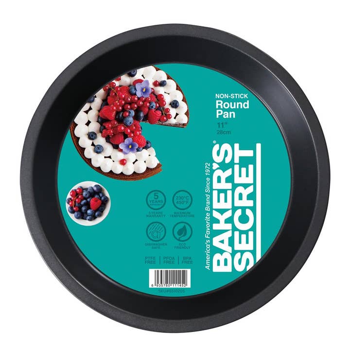 Baker's Secret 11" Round Baking Pan for wholesale by Gourmet Edge