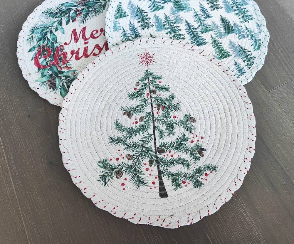 Fennco Styles - Wholesale Placemat - Christmas Design Woven 15" Placemat10