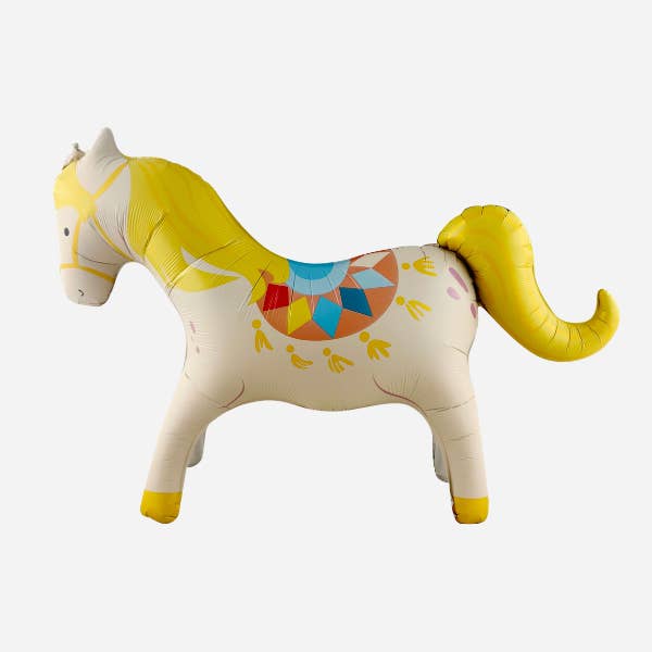 Standing Matte Circus Horse Foil Balloon for wholesale by Partybarco