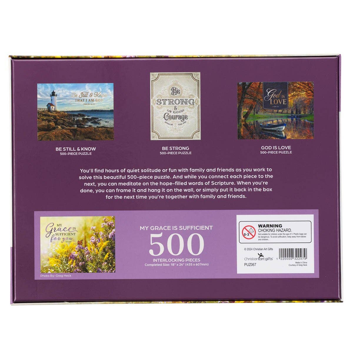 Christian Art Gifts - Wholesale Puzzle - Adult - Puzzle 500 pc. My Grace 2 Cor. 12:92