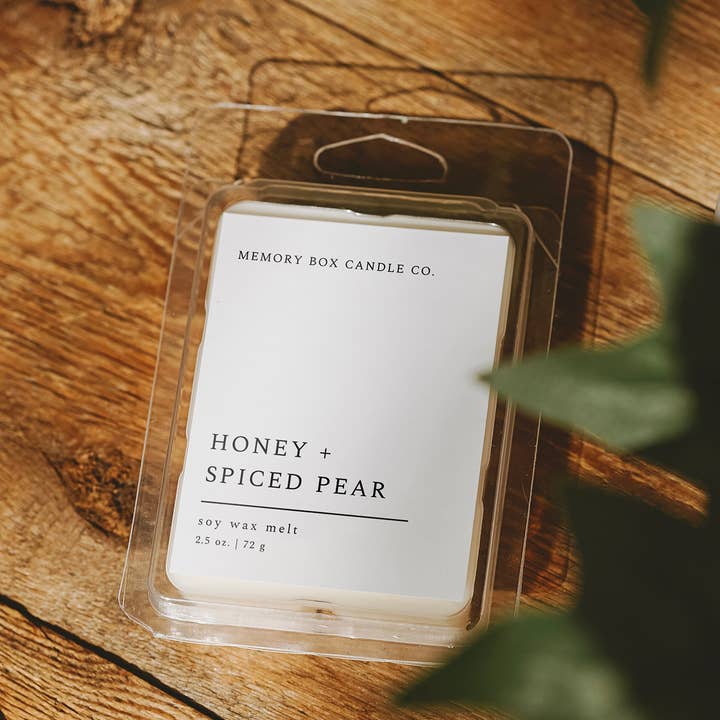 Soy Wax Melt - Honey + Spiced Pear for wholesale by Memory Box Candle Co.