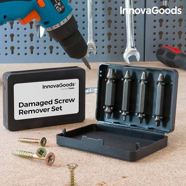 InnovaGoods – wholesale Handy tool – Damaged Screw Removal Bits (Pack of 4)2
