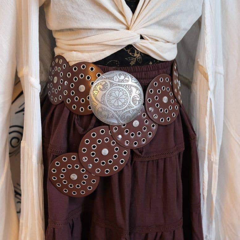 Karma Nepal Crafts - Venta al por mayor Cinturón - Mujer - Cinturones Boho de Disco Grande6