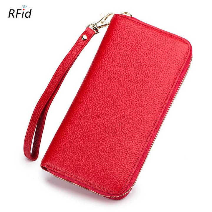 ACCITY - Wholesale Wallet - Unisex - ZIPPER TASSEL ANTI-THEFT BRUSH LEATHER WALLET_CWAB3731