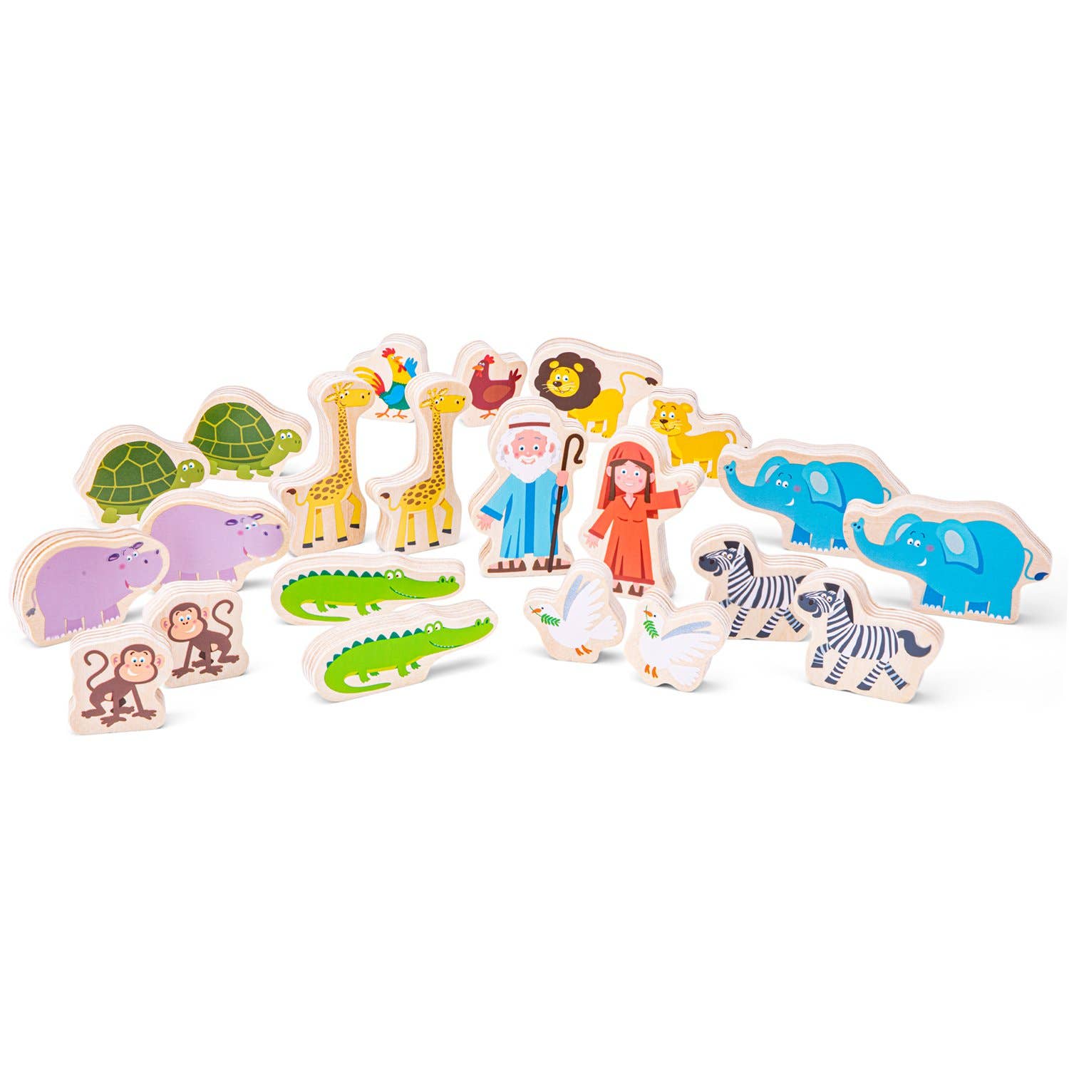 New Classic Toys EU - Venta al por mayor Conjunto de juguetes - Niños - Arca de Noé de Madera con Animales y Figuras3