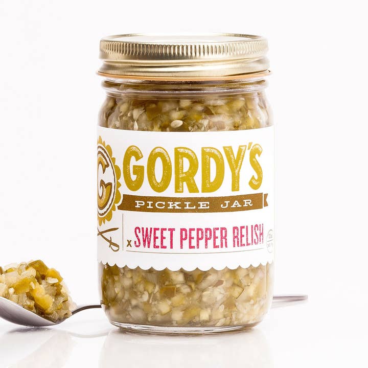 Relish au poivron doux pour la vente par Gordy's Pickle Jar