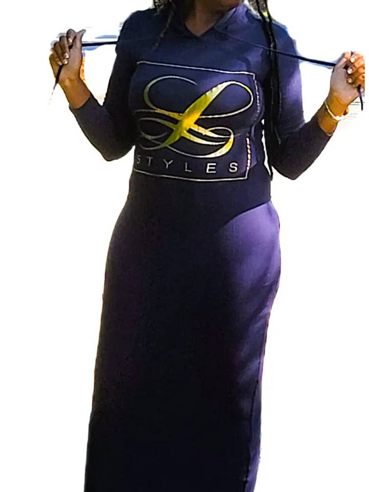 L.Styles' Hoodie Maxi Dress for wholesale by L. Styles, LLC