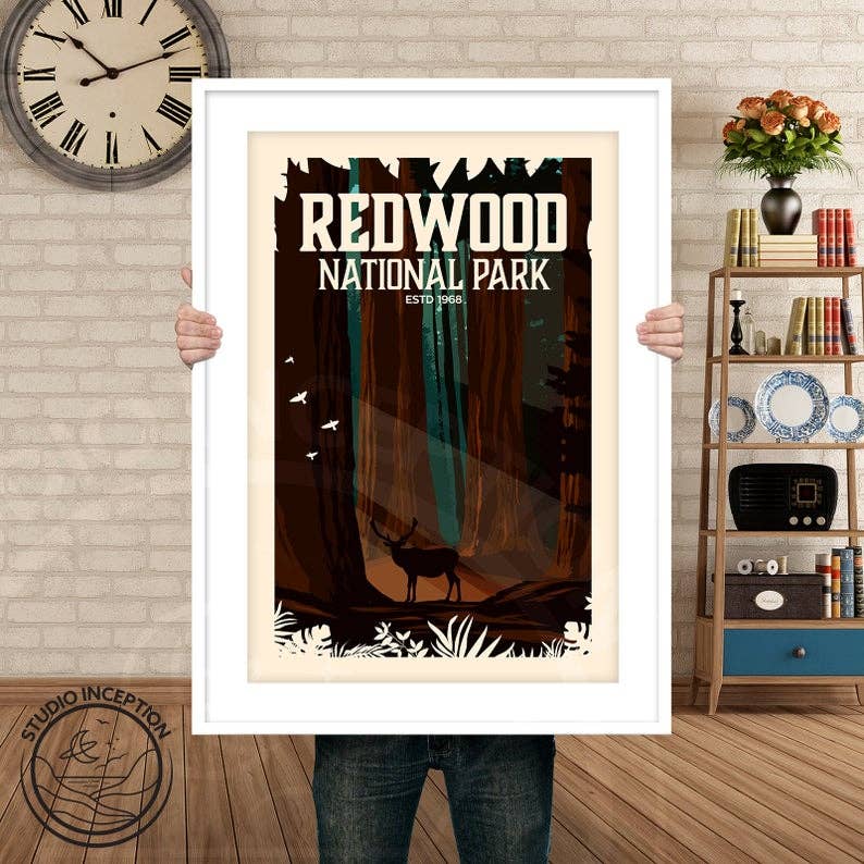 Studio Inception – wholesale Art print – Redwood National Park Traditional Style Print4