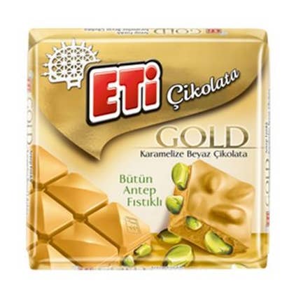 Eti Gold Square Chocolate with Pistachio for wholesale by Aladdin