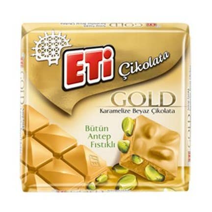 Eti Gold Square Chocolate with Pistachio for wholesale by Aladdin