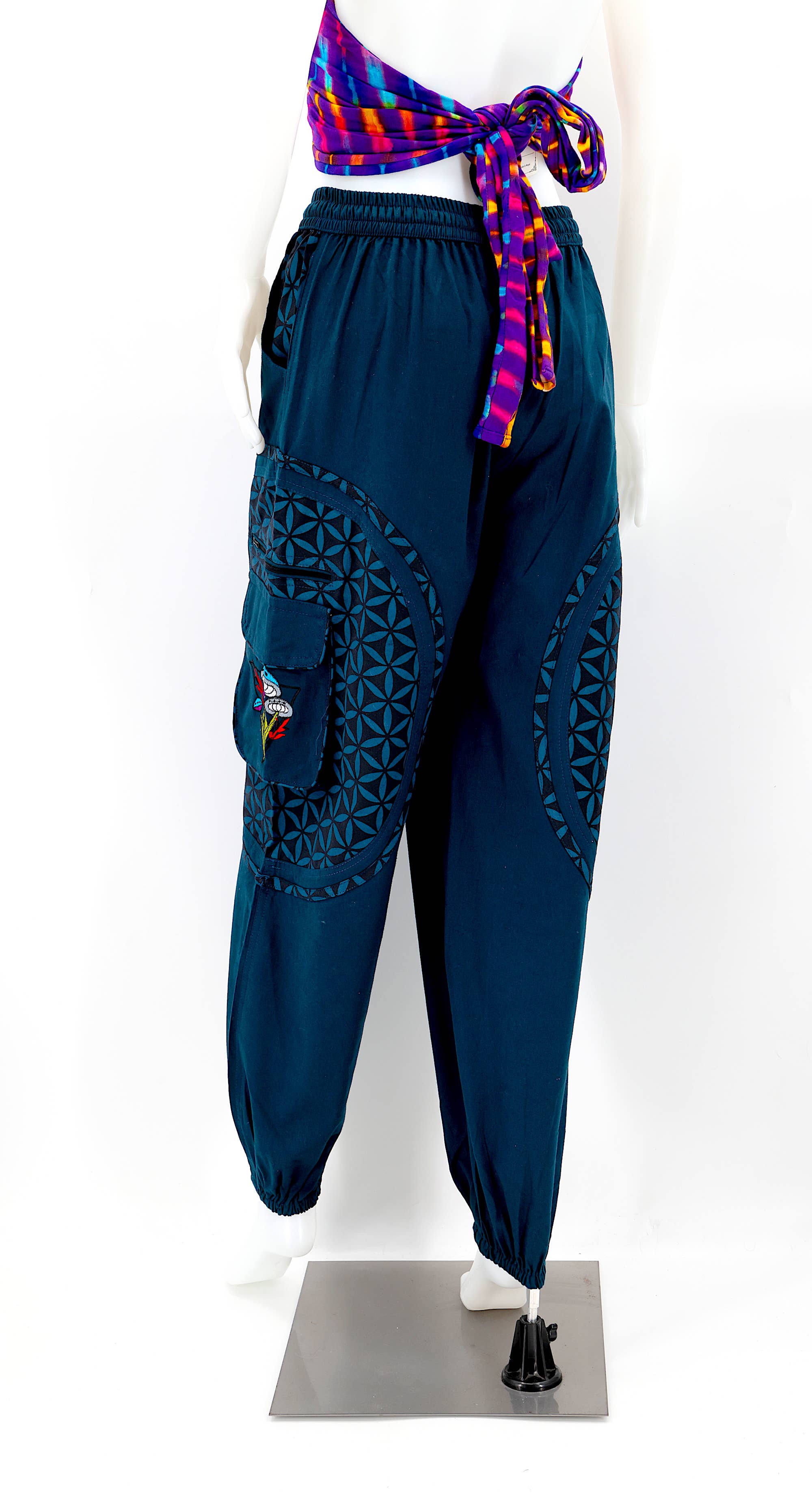 Himalaya Handmade - Wholesale Pants - Women's - Cotton Hippie Handmade Harem Mushroom Embroidered Bohemian Pants34