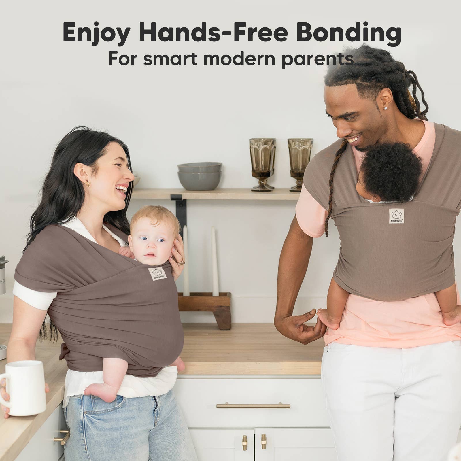 Koper grijs KeaBabies originele draagdoek voor baby's voor groothandel op Faire7