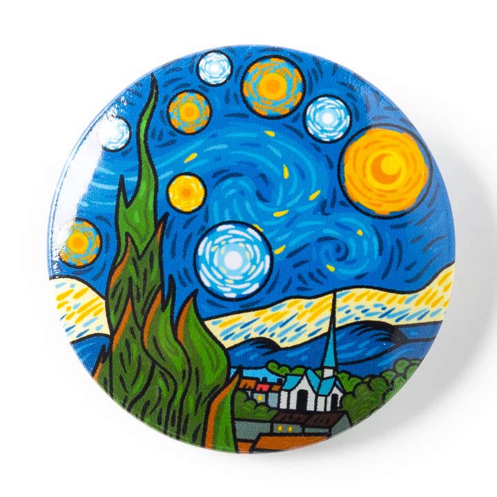 Button - Starry Night - 10-pack for wholesale by Today is Art Day