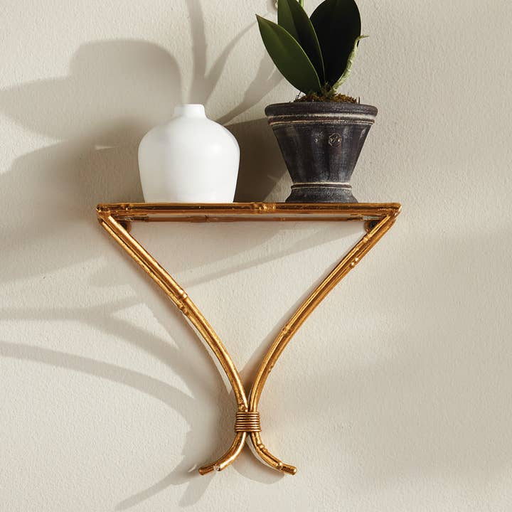 Napa Home & Garden - Wholesale Wall Mounted Shelf - Daphne Wall Bracket, Gold