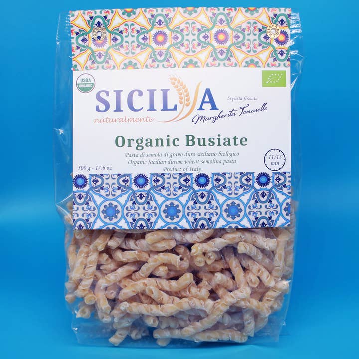 BIO short Busiate pasta - Made in Italy (Sicily) for wholesale by Sicilia naturalmente