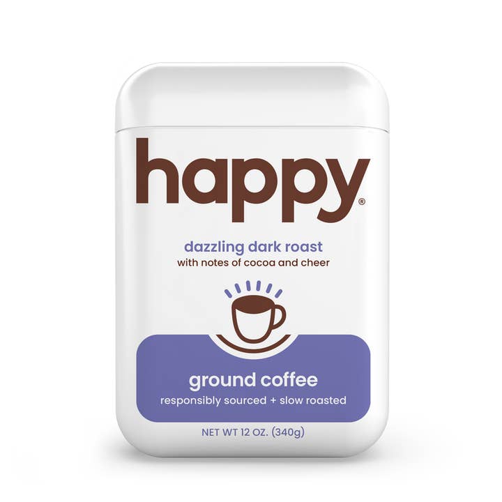 Café Moulu Happy Dazzling Dark Roast, 12oz pour la vente par KeHE Distributors, LLC