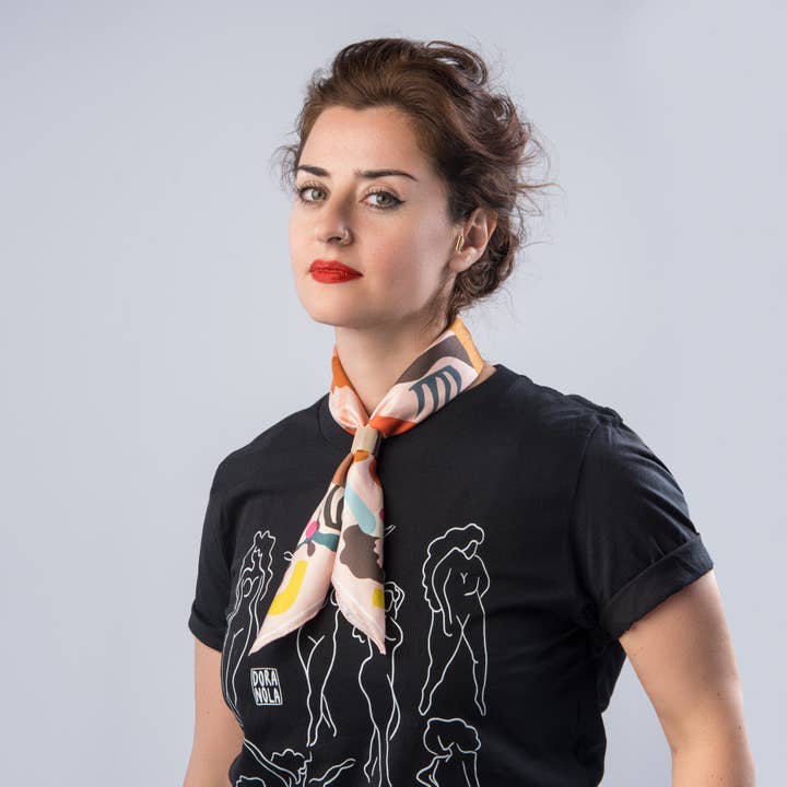 Dora Nola - Wholesale Scarf - Women's - She/Her silk neckerchief 505