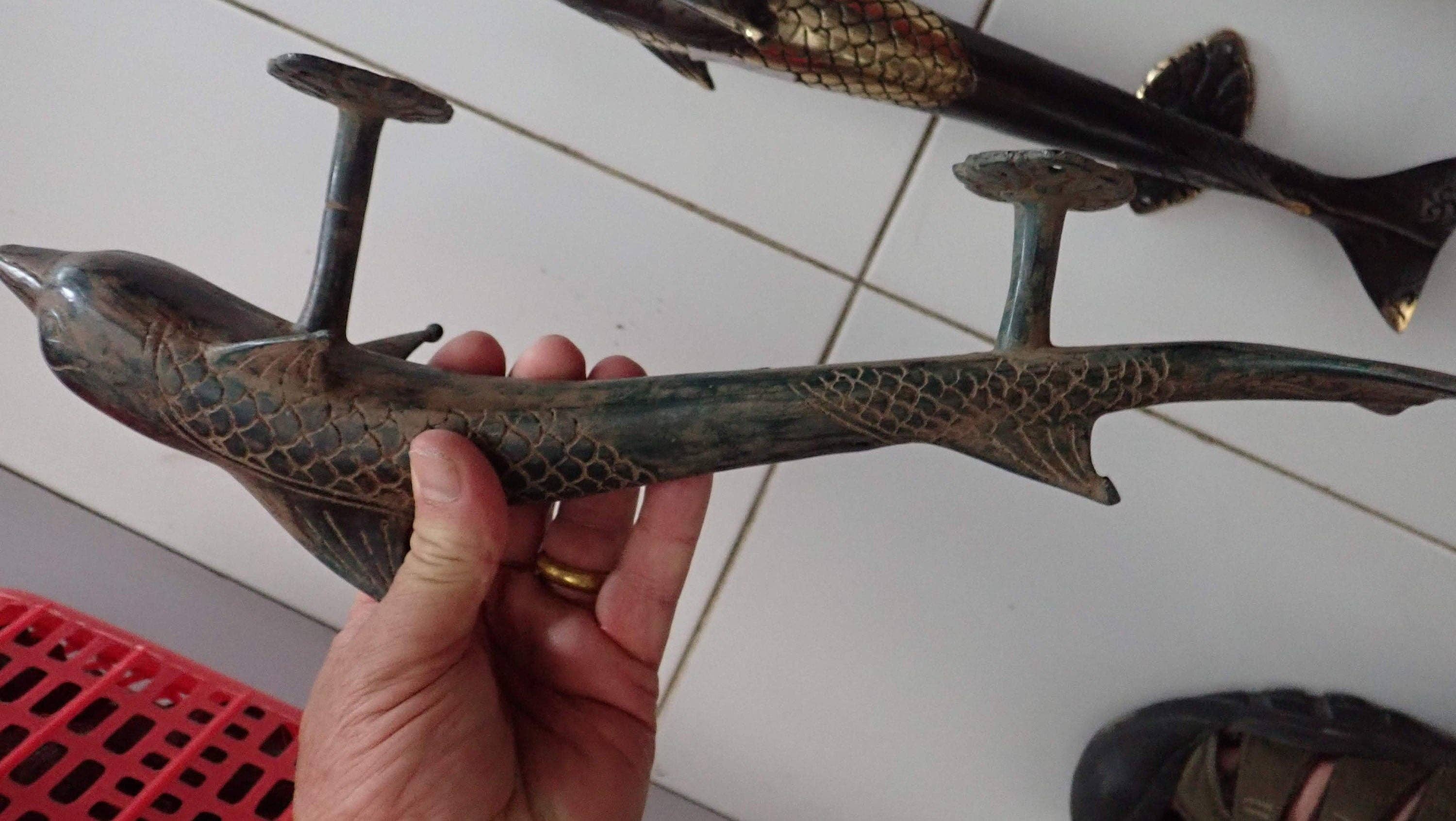 Ubud Glass – Großhandel Griff/Handgriff – Delfin-Eingangstürgriff, antiker Türgriff aus massivem Bronze-Seepferdchen8