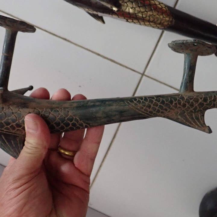 Ubud Glass – Großhandel Griff/Handgriff – Delfin-Eingangstürgriff, antiker Türgriff aus massivem Bronze-Seepferdchen8