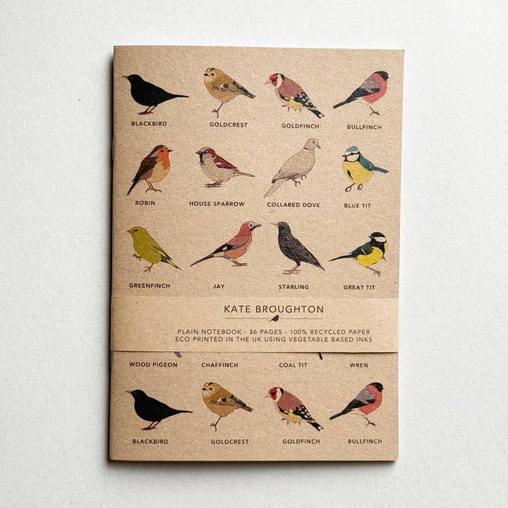 Garden Bird Notebook for wholesale by Kate Broughton