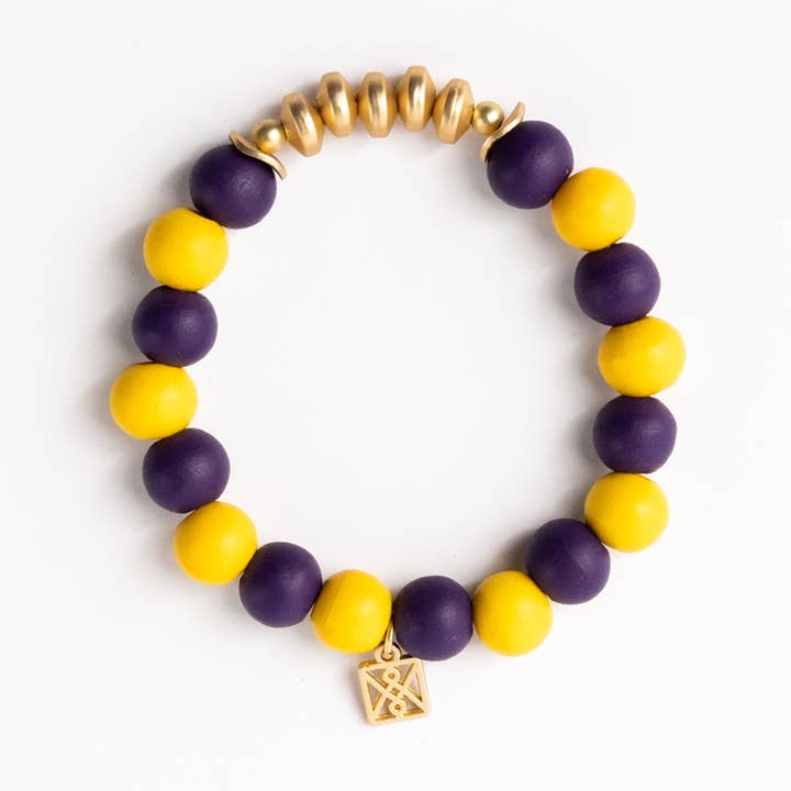 Brazalete Myles Púrpura y Oro para venta al por mayor de Mary Square