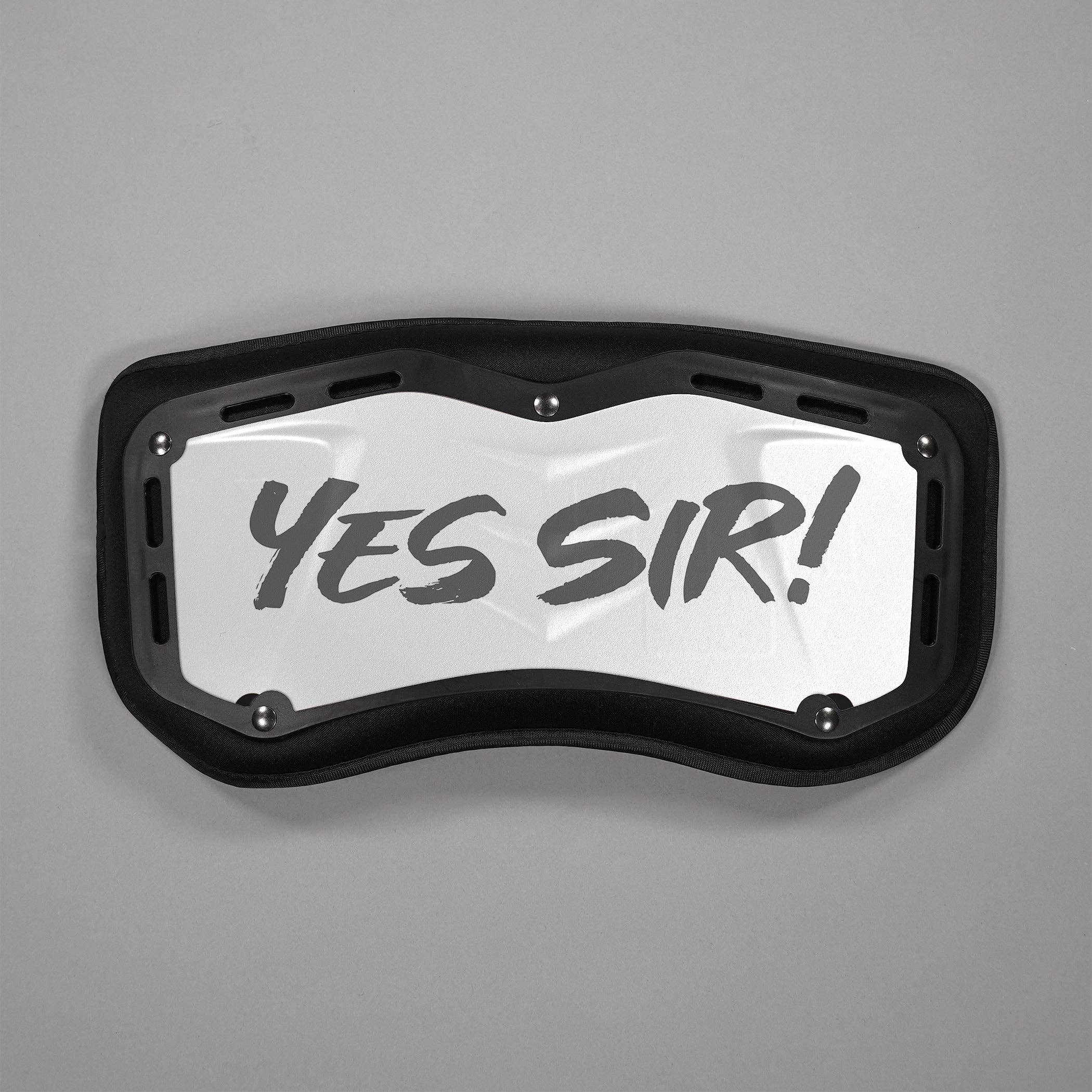 Weiß/Grau Ja Sir! Aufkleber für Rückplatte für den Großhandel auf Faire18