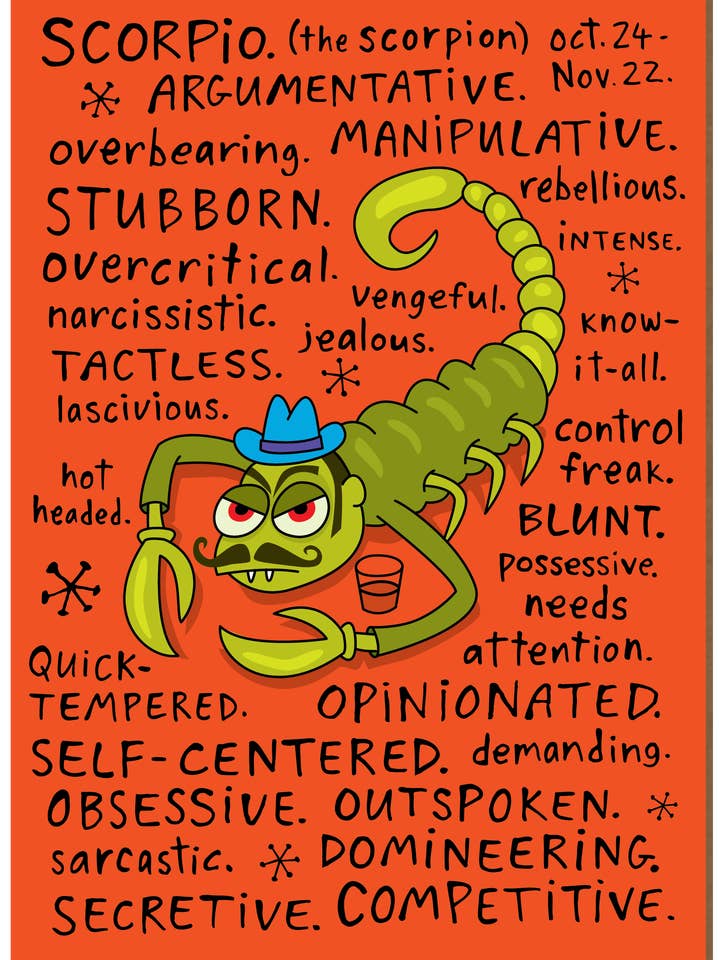 1126 Scorpio (Astrology Card, Any Occasion Card) for wholesale by Clayboys Cards